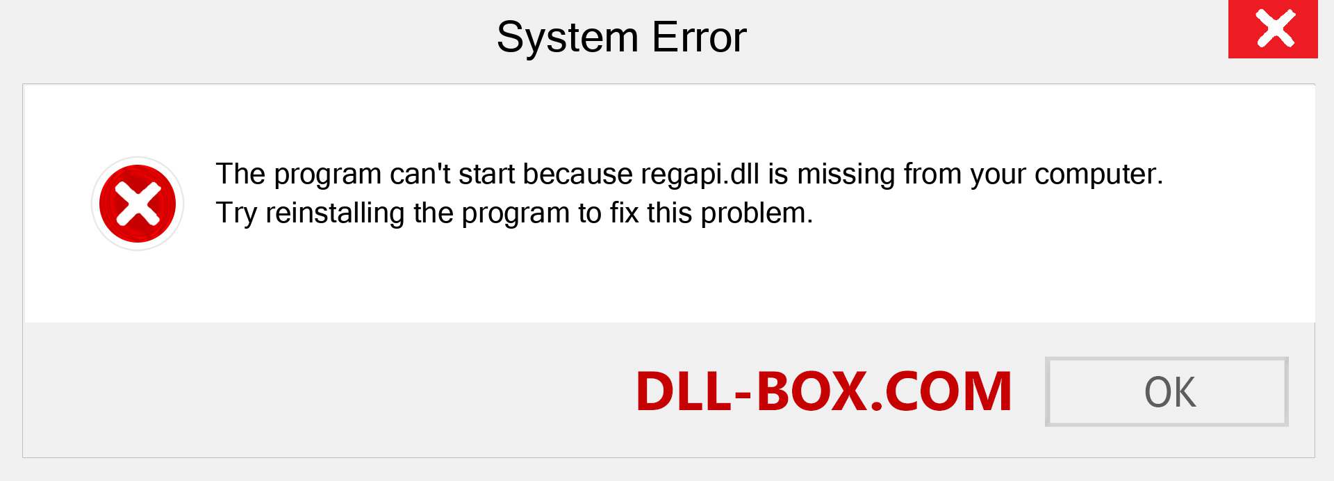  regapi.dll file is missing?. Download for Windows 7, 8, 10 - Fix  regapi dll Missing Error on Windows, photos, images